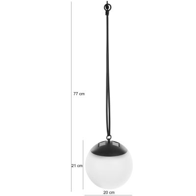 9. SOLAR LAMP PLASTIC HANGING BALL 20CM