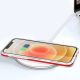 7. Clear 3in1 case for iPhone 12 frame gel cover red