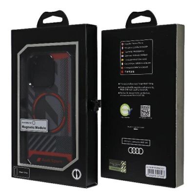 7. Audi IML Sport MagSafe Case iPhone 15 Pro 6.1" black/black hardcase AU-IMLMIP15P-RSQ/D2-BK