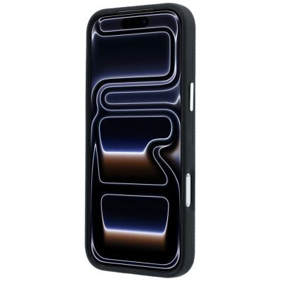 5. Karl Lagerfeld Grained Elongated Logo MagSafe Case for iPhone 17 Pro Max / 18 Pro Max - Black