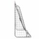 5. Meteor soccer goal with target mat 240x170x80 cm 16931