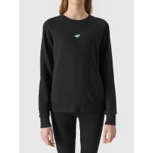 Girls' organic cotton sweatshirt, no zipper, no hood, 4F Junior