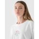 3. Women's oversize printed T-shirt 4F 4FRAW24TTSHF2582-10S