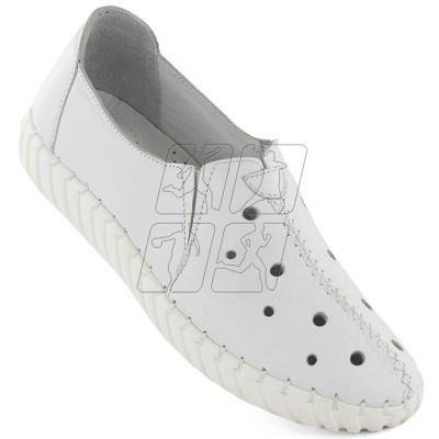 Artiker W HBH66A white openwork leather shoes