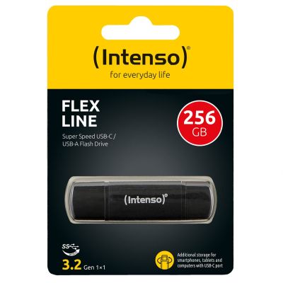 2. Intenso 3544492 USB Flash Drive 256GB USB Type-A / USB Type-C 3.2 Gen 1 (3.1 Gen 1) Black