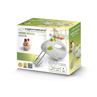 8. Esperanza Muffin Hand Mixer EKM007G (150W; green)