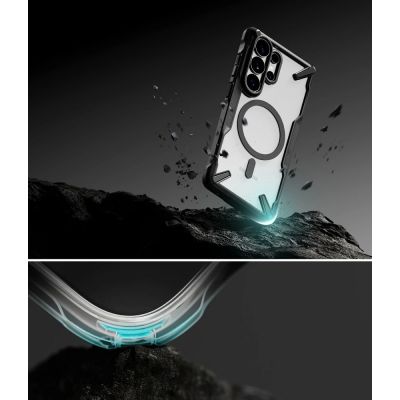 8. Ringke Fusion X Magnetic MagSafe Case for Samsung Galaxy S26 Ultra - Clear Black