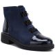 Women's suede insulated ankle boots, blue, M.Daszyński SA252-4