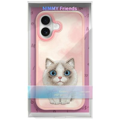9. Nimmy Big Eyed Pet 2.0 Cat Case for iPhone 17 - Pink
