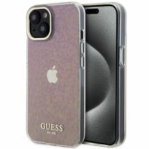 Guess GUHCP15SHDECMP iPhone 15 6.1" pink/pink hardcase IML Faceted Mirror Disco Iridescent