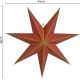 16. DECORATIVE HANGING PAPER STAR FSC 14x45CM RED 7 ARMS MICA