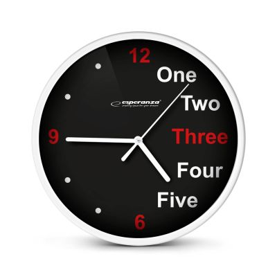 ESPERANZA WALL CLOCK PRAGUE WHITE