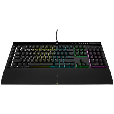 10. Corsair | Rubber Dome | K55 RGB PRO | Gaming Keyboard | Gaming Keyboard | RGB LED Light | United States | Wired | Black