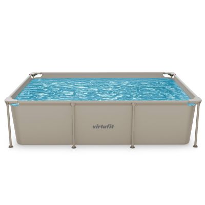 3. VIRTUFIT RECTANGULAR SWIMMING POOL 260 x 180 CM WITH FILTER PUMP BEIGE