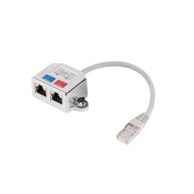 4. Lanberg AD-0026-S adapter (RJ45 M - 2 x RJ45 F; gray color)