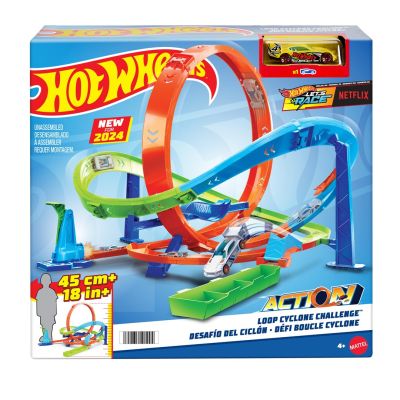 9. Hot Wheels Action Set Loop Cyclone Challenge HTK16 MATTEL