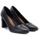 9. Women's black Sergio Leone PB131 pumps with a block heel