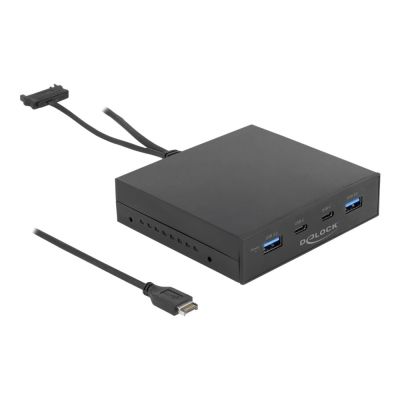 4. DELOCK Front Panel 3.5 USB 3.2 Gen 2 with 2 x USB-C + 2 x USB-A
