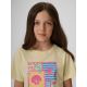 3. Girls' regular printed T-shirt 4F 4FJRSS26TTSHF4418-73S
