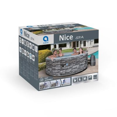 7. AVENLI NICE GARDEN SPA, PUMPED SWIMMING POOL, HYDROMASSAGE 204X70 SILVER 6-PERSON BRICK