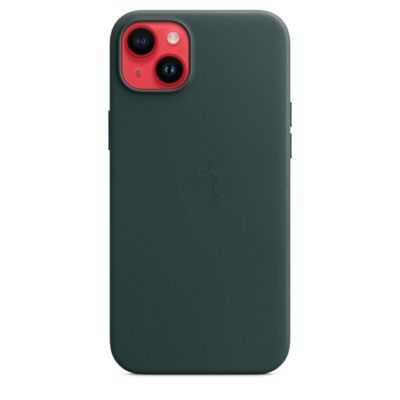 4. Apple Leather Case with MagSafe Forest Green for iPhone 14 Plus
