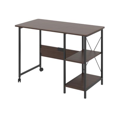 Maclean folding loft desk, dimensions: 107x45x75cm, max - 150 kg, with top, dark walnut color, MC-411 B