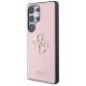 2. Guess Grained Big 4G Logo Small Classic Logo Case for Samsung Galaxy S25 Ultra pink