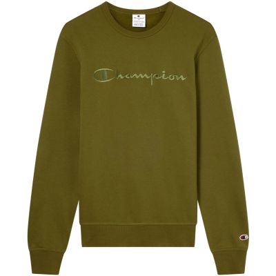 2. Champion Men's Crewneck Sweatshirt Olive 220272 GS585