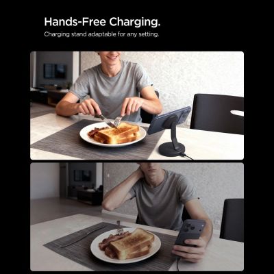 5. Spigen EF151MS Essential MagSafe 15W Wireless Charger - Black