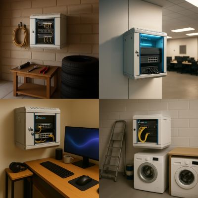 14. Extralink - 4U 10" wall-mounted cabinet, gray