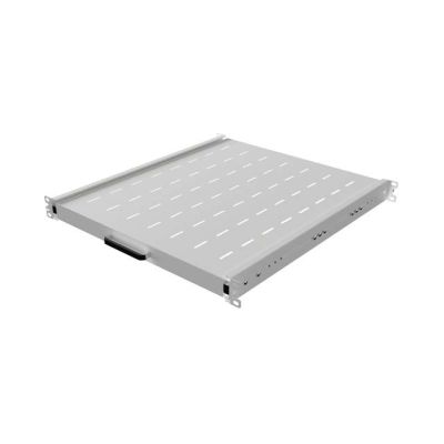 3. LANBERG SLIDING SHELF FOR 19" RACK CABINETS 500 MM GREY (1U/445 X 500 MM, LOAD CAPACITY UP TO 35 KG, 4-POINT MOUNTING)