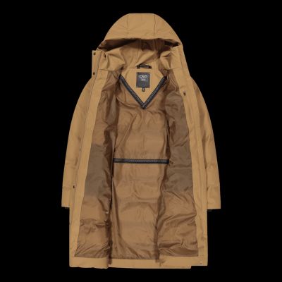 4. CMP women's long hooded jacket, winter waterproof, insulated, beige (34K0096/P814)