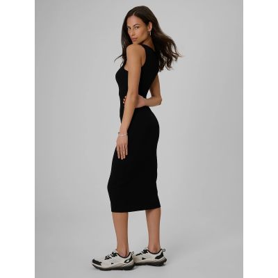 2. Women's ribbed knit dress 4F 4FRSS26TDREF203-20S