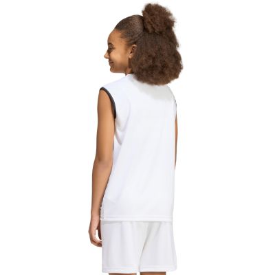 5. Kids' adidas Entrada 26 Sleeveless Jersey, White, KB3935