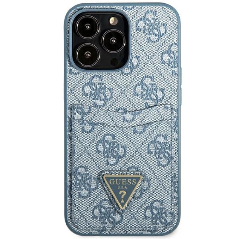 3. Guess 4G Triangle Logo Cardslot Case for iPhone 13 Pro / 13 - Blue