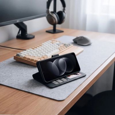 5. Tech-Protect Wallet Case for Xiaomi Redmi Note 17 Pro Max 5G - Matte Black