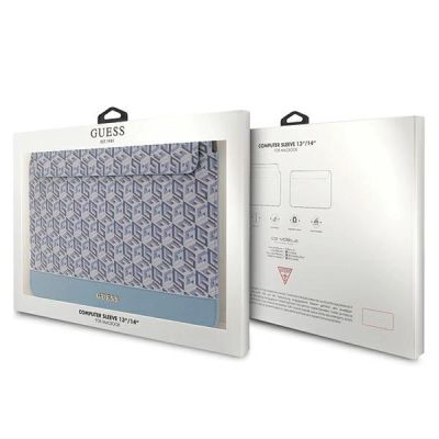 4. Guess GCube Stripes case for a 14" laptop - blue