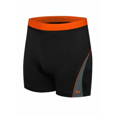 SHEPA 059 men's swimming trunks, black and orange