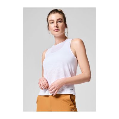 5. CASALL Soft Texture Tank White Training T-shirt
