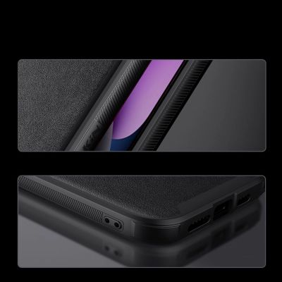 13. Nillkin CamShield Leather S Case iPhone 14 case cover with camera cover black