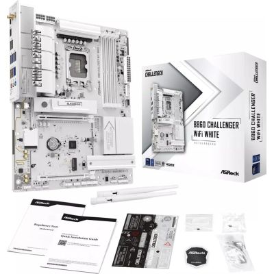 13. Asrock B860 Challenger WiFi White Intel B860 LGA 1851 (Socket V1) ATX