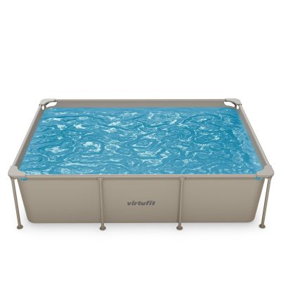 2. VIRTUFIT RECTANGULAR SWIMMING POOL 260 x 180 CM WITH FILTER PUMP BEIGE