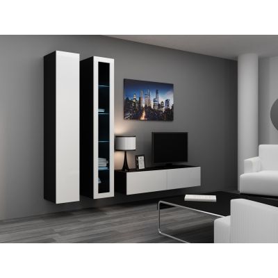 11. VIGO full display cabinet '180' 180/40/30 black/white half