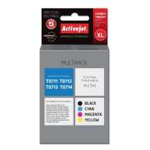 Activejet AEB-715N Ink (replaces Epson T0715; Supreme; 4 x 15 ml; black, red, blue, yellow)