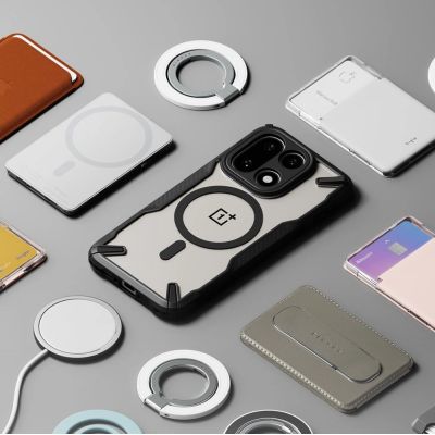 7. Ringke Fusion X Magnetic MagSafe Case for OnePlus 15 - Clear Black