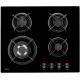 Amica PG6411SR gas hob black cast iron grids