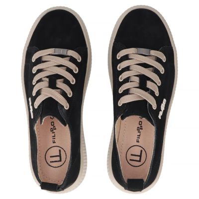 15. Leather platform sneakers black Filippo DP6122