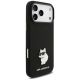 4. Karl Lagerfeld Silicone Choupette Metal Pin Case for iPhone 18 Pro Max / 17 Pro Max – Black