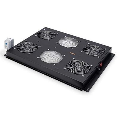 6. Digitus 19" Ventilation Panel for Unique Series Server Cabinets, 4 x Fan, Thermostat, Black