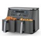 20. Ninja DZ400EU Deep Fryer Double 9.5L Autonomous 2470W Hot Air Fryer Gray
